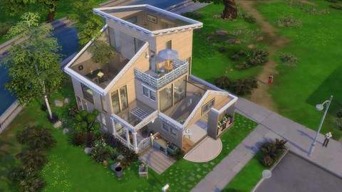 模拟人生4怎么屋顶[图1]